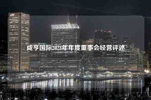咸亨国际2023年年度董事会经营评述
